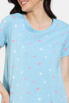 Zivame Starry Dreams Knit Cotton Knee Length Nightdress - Leisure Time — thumbnail 5